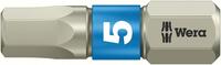 Bit roestvrij 1/4" DIN3126C6,3 binnenzeskant 5x25mm Wera Bit roestvrij 1/4" DIN3126C6,3 binnenzeskant 5x25mm Wera