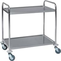 Tafelwagen m. 2 laadvl. 825x500, roestvrij staal Tafelwagen m. 2 laadvl. 825x500, roestvrij staal