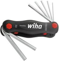 Haakse schroevendraaier- set in uitklaphouder PocketStar binnenzeskant 1,5-6mm Wiha
