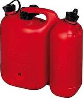 Dubbele jerrycan ECO 5,5+3L rood