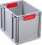 EuroBox 432,400x300x320mmGreep gesl., grijs/rood EuroBox 432,400x300x320mmGreep gesl., grijs/rood